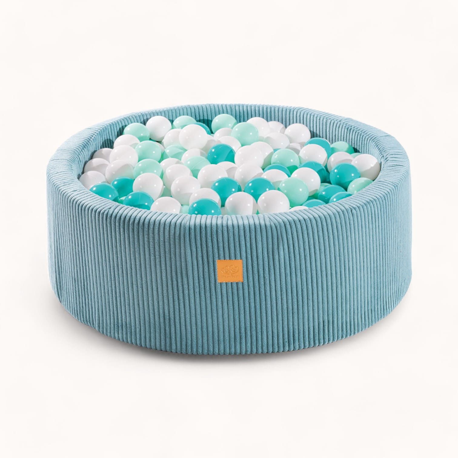 Blau gerippter runder Samtballpool