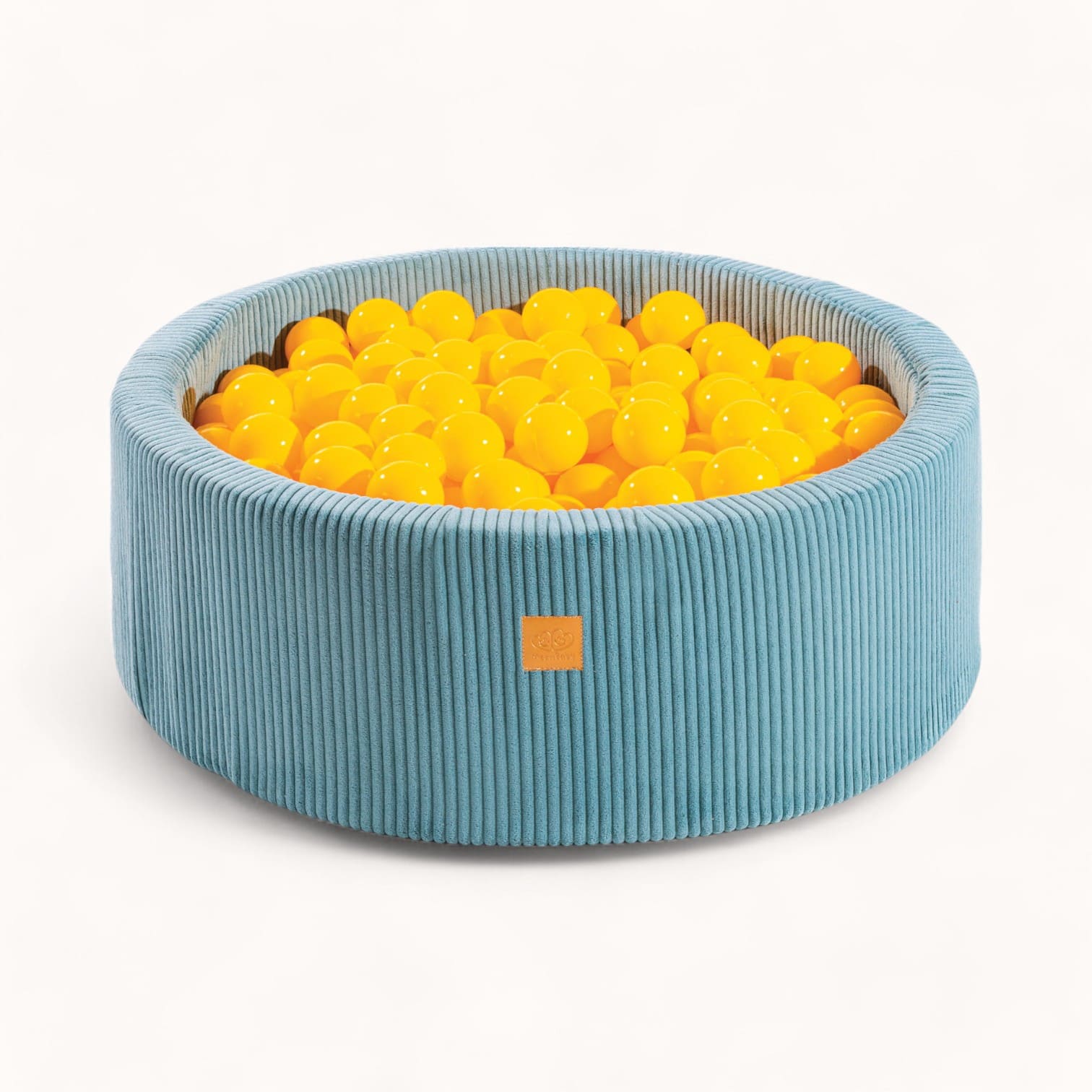 Blau gerippter runder Samtballpool